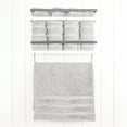 thumbnail image 2 of American Soft Linen Luxury Turkish Hand Towel Set, 100% Cotton 4 Piece Hand Face Towels for Bathroom and Kitchen, Silver Grey, 2 of 9