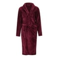 thumbnail image 6 of Shadoumai Womens Winter Bathrobe Thickened Warm Robe Large Size Autumn Winter Couple Pajamas Coral Velvet Ladies Bathrobe Homewear Padded Men Sleepwear, 6 of 9