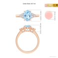 thumbnail image 4 of ANGARA Natural Solitaire Oval 1.5 ct Aquamarine and Diamond Promise Ring in 14K Rose Gold for Women (Size-9x7mm) | March Birthstone, Anniversary, Jewelry Gift for Women | Natural Aquamarine Ring, 4 of 8