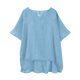thumbnail image 5 of Sudadera con cremallera,Camiseta de manga corta con cuello en V para mujer, de mezcla de lino, informal, transpirable, corte regular, de poliéster, ideal para el hogar, sopatenor, 5 of 9