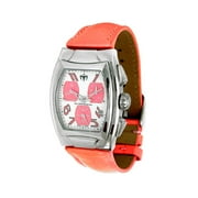 Ladies Square Chronograph Pink Leather
