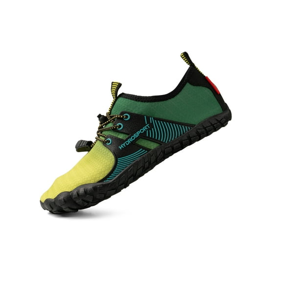 FITKICKS Hydrosport Land-to-Water Footwear Barefoot Shoes, Green (Kid's)