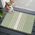 thumbnail image 4 of Sage Green Beige Striped Entryway Rug 2x3 Area Rug Washable Indoor Doormat Small Bathroom Rugs Low Pile Accent Throw Rugs Modern Farmhouse Retro Lines Floor Carpet for Kitchen Bedroom Entrance, 4 of 9