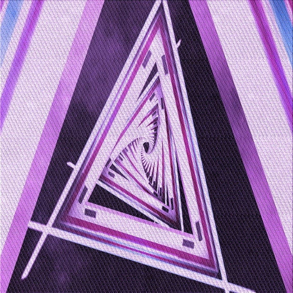 Ahgly Company Indoor Square Patterned Bright Purple Area Rugs, 8' Square