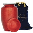 thumbnail image 3 of Eternal Harmony Cremation Urn for Human Ashes | Memorial Urn Carefully Handcrafted with Elegant Finishes to Honor Your Loved One | Elegant and Affordable Urn Large Size with Velvet Bag (Red), 3 of 5