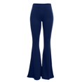 thumbnail image 3 of JUNWELL Pantalon Évasé Long à Taille Haute Large pour Femmes Boho Hippie, 3 of 5