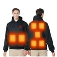 thumbnail image 2 of LpwkSSA Men's Heated Down Coat 7 Heated Hoodie Usb Rechargeable Thermal Sweatshirt Washable Hooded Long Sleeve Causal Fashion Sweatshirt For Men Black M, 2 of 9