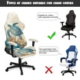 thumbnail image 6 of SCRAWLGOD Vintage Sea Turtle Starfish Conch Print Beige 4 PCS Gaming Chair Covers Stretchable Computer Chair Cover with Armrest Slipcovers Elastic Universal Fit Rotating Armchair Covers, 6 of 7