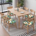 thumbnail image 6 of Daisies and Butterflies Seat Covers for Dining Room Chairs Set Of 6,Stretch Printed Washable Chair Seat Cover with Elastic Ties and Button,Removable Waterproof Couch Cushion Covers, 6 of 6