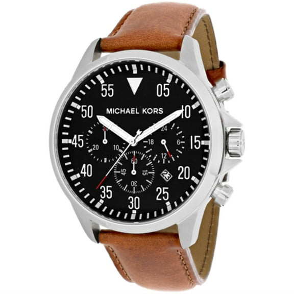 MK8333 Chronograph Gage Luggage Leather Strap Watch