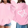 thumbnail image 4 of UACY Girls Preppy Heart Sweatshirts Oversized Pullover Sweatshirt Kids Fall Winter Long Sleeve Cute Prints Trendy Hoodies (Pink, 3-4 Years), 4 of 8