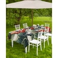 thumbnail image 4 of Hokiten Outdoor Tablecloths with Umbrella Hole & Zipper, Tropical Plant 54x80 Inch Tablecloth Rectangle, Summer Botanical Flowers Leaves Country Waterproof Table Cloth, Patio/Pool Table Covers, 4 of 7