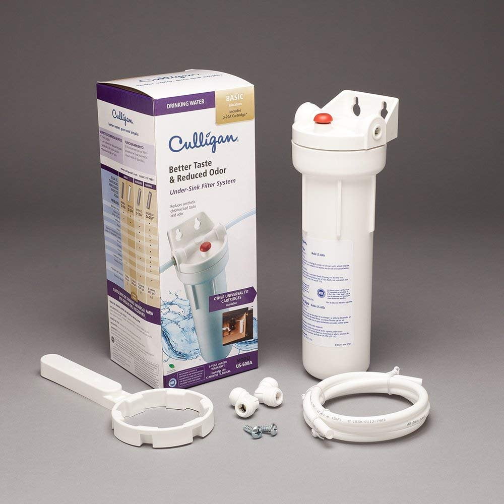 Culligan US-600A Under-Sink Drinking Water Filtration System with Filter, 1,000 Gallon, White