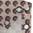 thumbnail image 4 of Ambesonne Cat Grommet Curtain, Kitty Funny Animal Cartoon Art, 50"x96", Beige Eggplant and Orange, 4 of 5