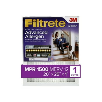 Filtrete 20x25x1, y Living Advanced en Reduction HVAC Furnace Air Filter, 1500 MPR, 1 Filter