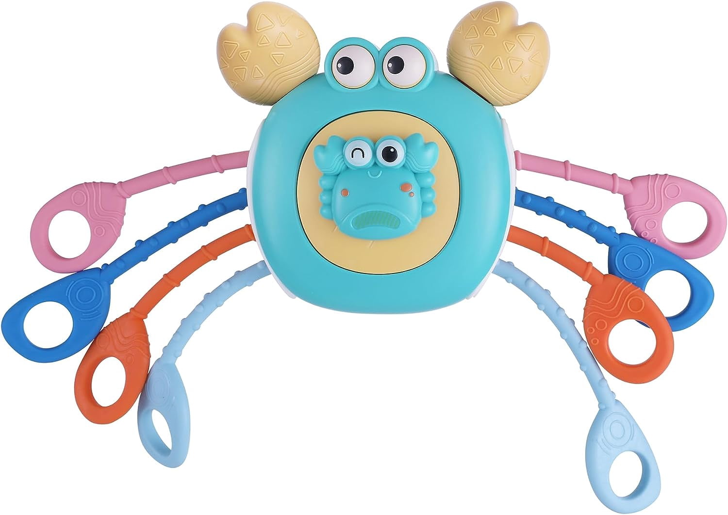 Baby Toys 612 Months, Montessori Crab Learning Toys, Silicone Pull String Activity Toy, Toy for