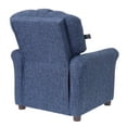 thumbnail image 6 of The Crew Furniture Traditional Kids Recliner Chair, Toddler Ages 1-5 Years, Polyester Linen, Sapphire, 6 of 8