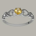 thumbnail image 2 of LBG British Made 925 Sterling Silver Natural Citrine Womens Solitaire Ring - 33 size options - Size 7, 2 of 6