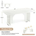 thumbnail image 3 of Resenkos Study Writing Desk, Computer Desk,63-Inch Executive Desk, Modern Computer Desk with Arch Design Legs,White, 3 of 4