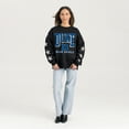 thumbnail image 3 of Women's Gameday Couture  Black Duke Blue Devils Pure Victory Relaxed Rhinestone Pullover Sweatshirt, 3 of 4