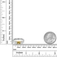 thumbnail image 6 of Gem Stone King 10K Two Tone Gold Yellow Citrine and White Moissanite Engagement Ring for Women | 1.45 Cttw | Round 5MM | Gemstone November Birthstone | Size 7, 6 of 7