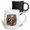 Multicolor, variant on 3drose, Cute Arizona Ring-tailed Cat Surrounded by White Cacti Blossom, 15oz Mug
