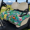 thumbnail image 3 of Pzuqiu Tropical Floral Quilted Golf Cart Seat Cover | 4 Pockets Non-Slip Universal 2-Person Protector Gift for Golf Lovers, 3 of 9