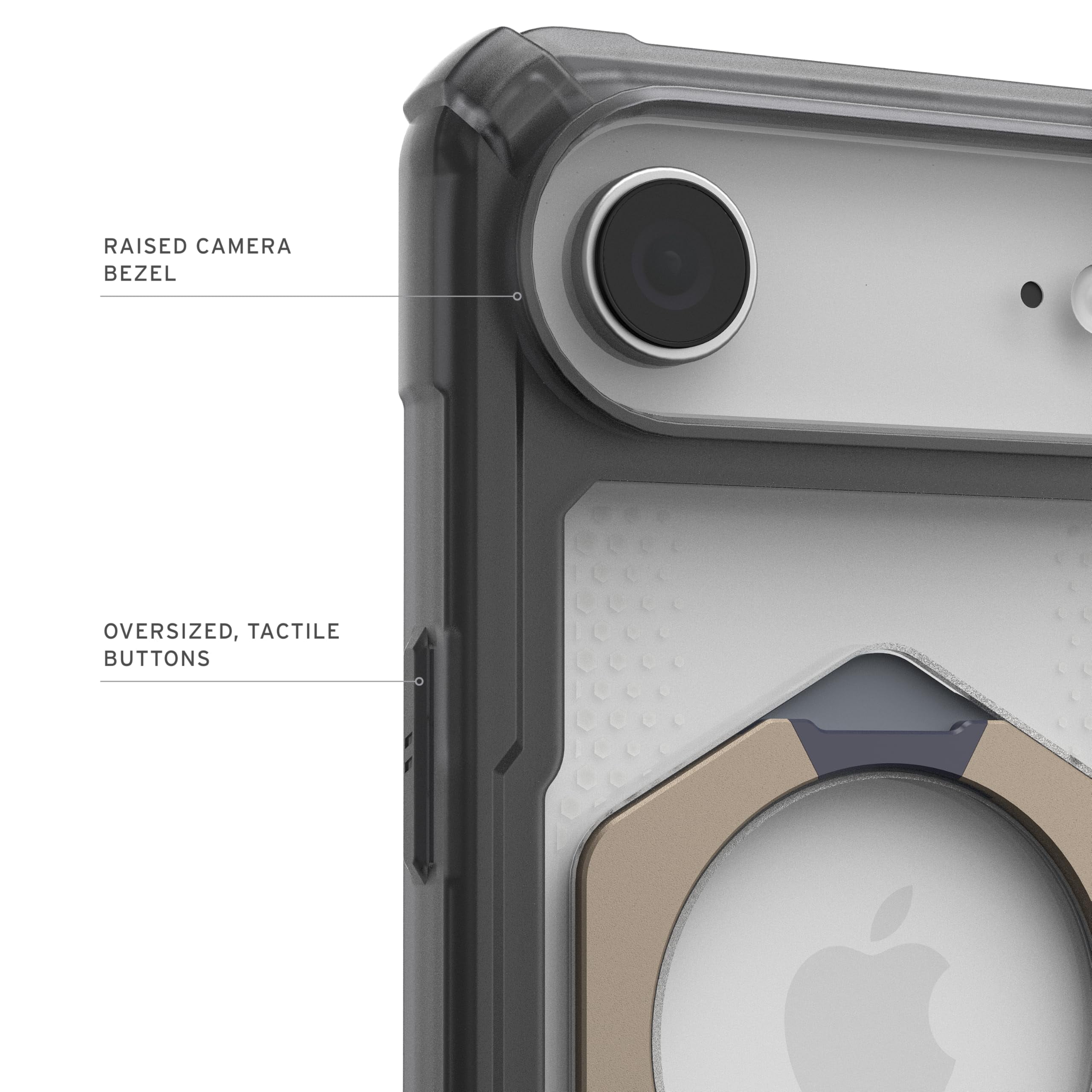 UAG iPhone Air Case with Kickstand Plasma XTE - Compatible with MagSafe Transparent Military Grade Protective Cover, Ash/Titanium