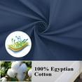 thumbnail image 3 of 100% Egyptian Cotton Pillow Protectors Set of 2, 600 Thread Count Standard Size Bed Pillow Cases with Zipper, Sateen Weave Cooling Pillow Cases Quiet and Breathable (2PCS, Standard, Navy Blue), 3 of 7