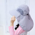 thumbnail image 4 of Summer Sun Hat Outdoor Girls Boys Large Eaves Sunshade Hat With Neck Protection Hat, 4 of 7