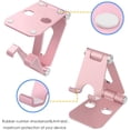thumbnail image 4 of Soporte para tableta de oro rosa, soporte de base compatible con teléfono móvil, accesorios, escritorio, otros teléfonos inteligentes de aluminio, 4 of 5
