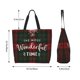 thumbnail image 5 of Disketp Wonderful Time Christmas Bolsa Tote Estampada para Mujer, Bolso de Hombro y de Mano para Compras y Viajes, 5 of 8