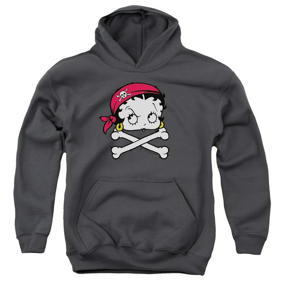 Betty Boop - Pirate - Youth Hooded Sweatshirt - Large