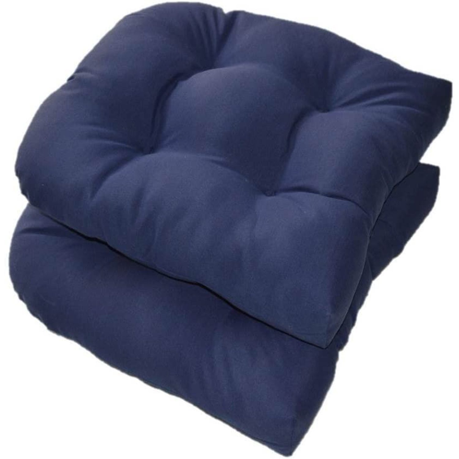 Set of 2 Universal Tufted UShape Cushions for Wicker Chair Seat 19