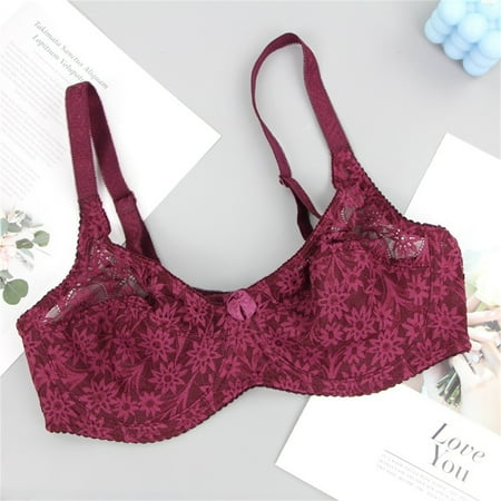 GZWYHT Backless Bra Clearance Bras for Women Plus Size Bras Bralette Crop Top Underwear Strapless Lace Lingerie Low Back Bra Seamless Bras Push Up Bra Wine 95C