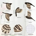 thumbnail image 7 of MCheckerd5 Pcs Wooden Bird Wall Art Wood Flying Birds Wall Decor Rustic Folk Art Scandinavian Home Decor for Gift Living Room Bedroom Kitchen Office(Black), 7 of 7