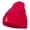 Magenta, variant on Candy Corn Embroidered Long Beanie - Black OSFM