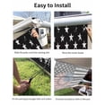 thumbnail image 7 of 4th of July RV Awning Sun Shade Screen 9'X7' Black American Flag Mesh Sunscreen Patriotic Stars Sunflower Awning Shade Screen with Zipper UV Blocker Completed Kits for RV Motorhome Camper, 7 of 7