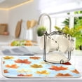 thumbnail image 5 of Dish Drying Mat Microfiber Kitchen Pad Large Counter Absorbent Dish Mats Drainer Rack 16"x18" Autumn Maple Leaves, 5 of 7