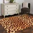 thumbnail image 4 of Hallway Runner Rugs 2.7x5 Ft, Leopard Texture Print Non Slip Area Rugs for Kitchen Bedroom Entryway, Orange Yellow Retro Farmhouse Washable Carpet Runner Rug Floor Mats for Bedroom Home Decor, 4 of 9