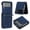 Blue, variant on MonsDirect for 6.7 inch Samsung Galaxy Z Flip 4 2022 Case, Galaxy Z Flip 4 Retro Suede Leather Folding Cover Ultra Thin Slim Shockproof Anti-Fall Drop Protective Case for Galaxy Z Flip 4, Black