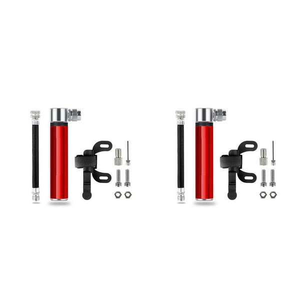 Mini bomba de aire Toystoory para bicicleta 120PSI inflador manual de neumáticos Rojo 2Conjunto