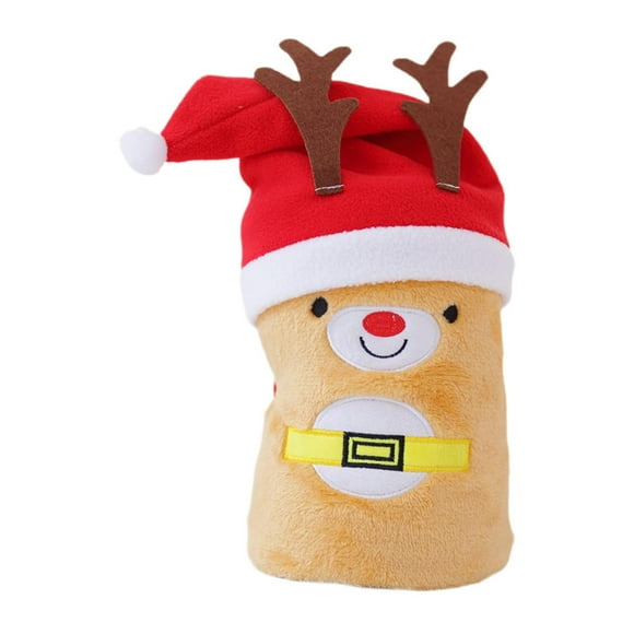 Manta de vellón con gorro de Papá Noel, manta de cama decorativa ligera con dibujos animados, manta de sofá para sala de estar y apartamento Duende