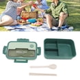 thumbnail image 3 of Conteneur de nourriture à déjeuner, boîte à lunch, conteneurs à déjeuner, boîte à lunch en plastique 3 compartiment 1000 ml de micro-ondes coffre-fort pour enfants adultes, 3 of 7