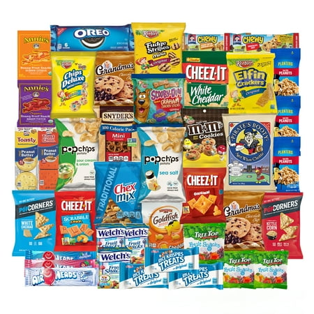 Cheese Sampler Gift Box (Back to School College Care Package Candies Chips and Cookies Assortment Variety Pack Bundle Bulk Sampler (40 Count))