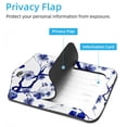 thumbnail image 3 of Square 2Pack PU Leather Chinese Ink Paint Plum Cruise Luggage Tag with Privacy Cover and Stainless Steel Ring - Suitable for Travel Handbags Backpacks Luggage Tags, 3 of 6