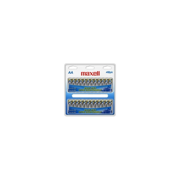 Maxell AA Alkaline Battery 48 Pack