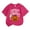 Pink, variant on Halloween Girls Tops Child Ghost Print Short Sleeve Crew Neck Tops Comfortable Soft Kids Daily Wear White 7-8 Years