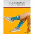 thumbnail image 5 of MeMoi Let's Order Takeout Bamboo Blend Crew Socks - Womens - Female, 9-11, Deep Lagoon, 5 of 8