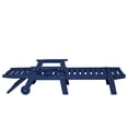thumbnail image 4 of Llinc Store Lounge Chairs for Outside with Wood Texture, Oversized Pool Chairs with 5 Adjustable Positions, HDPE, Patio Lounge Chair with Wheels & Cup Holder for Pool, Deck, Poolside, Navy Blue, 4 of 10